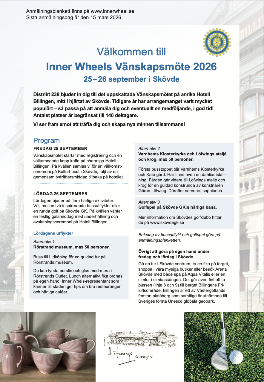 Annons Vänskapsmöte 2026